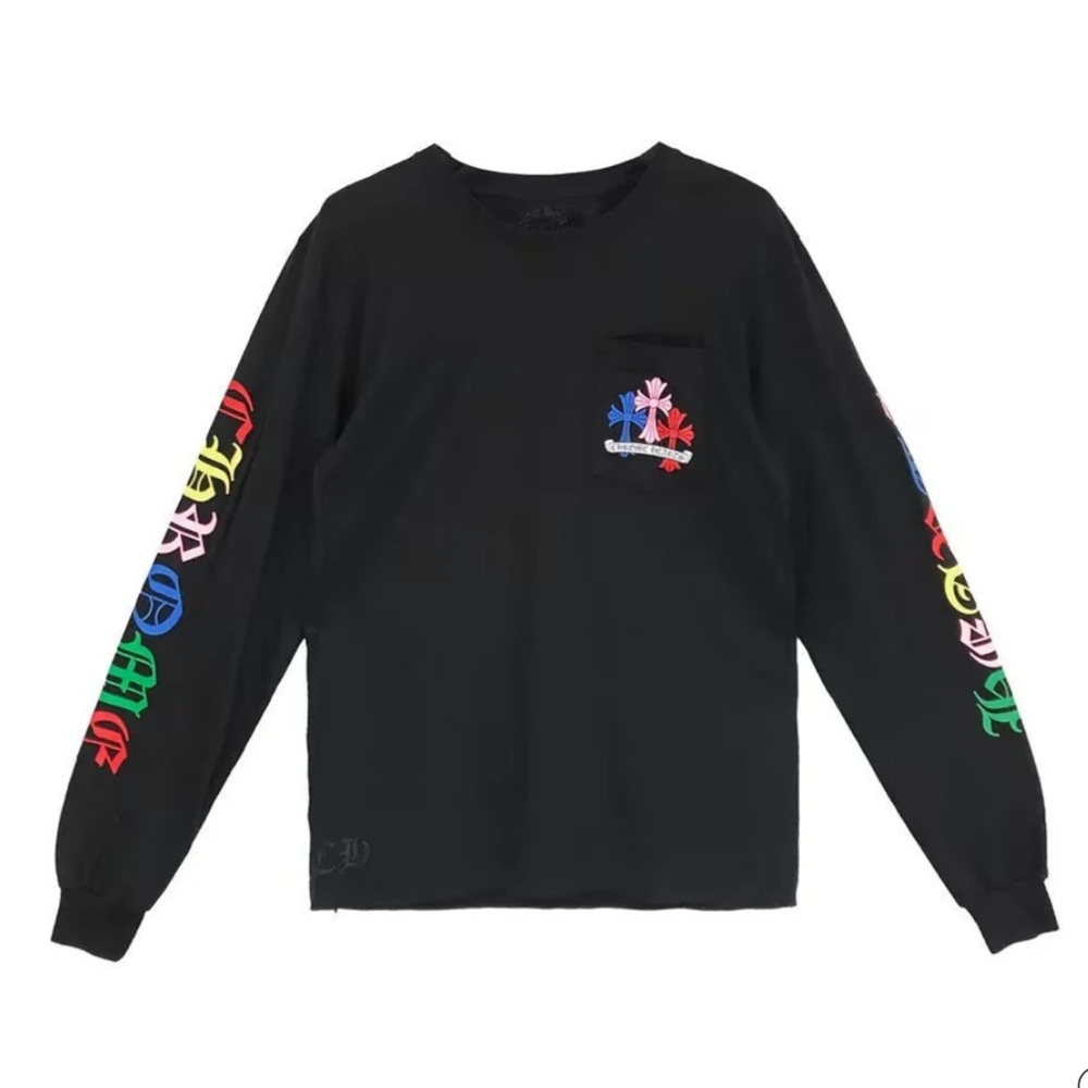 Chrome Hearts Multicolor Cross Long Sleeve T-Shirt size L